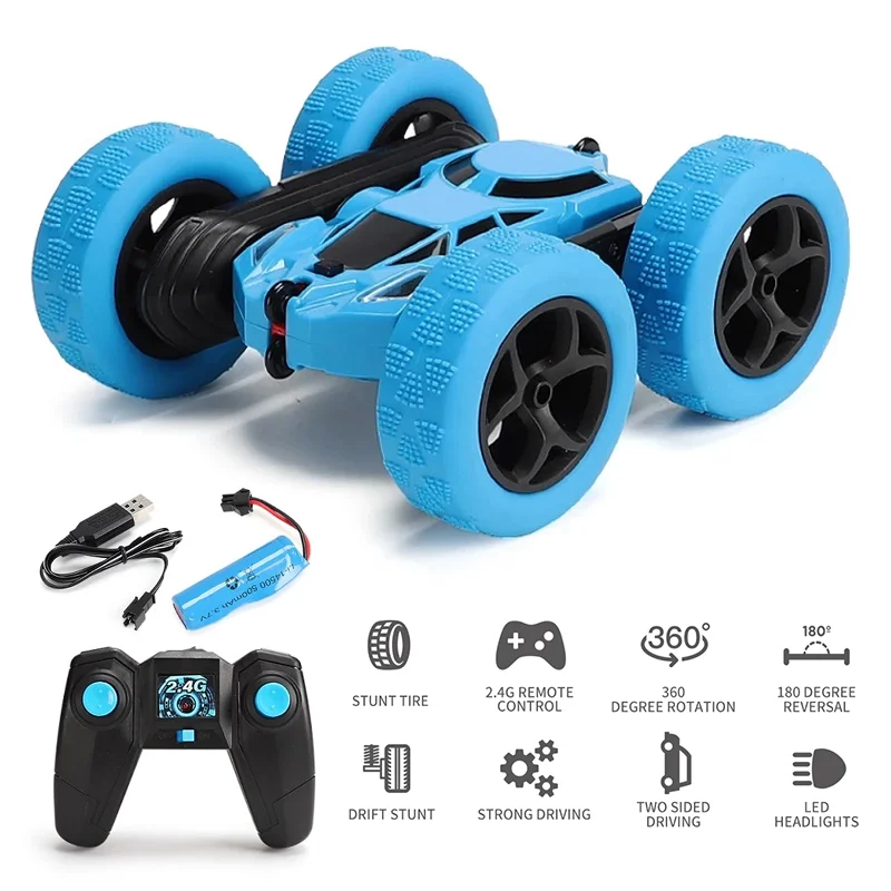 

Remote Control Car,RC, 2.4Ghz High Speed Rock Crawler Vehicle,360 Rotating 4WD Off Road Double Sided (red blue green yellow)