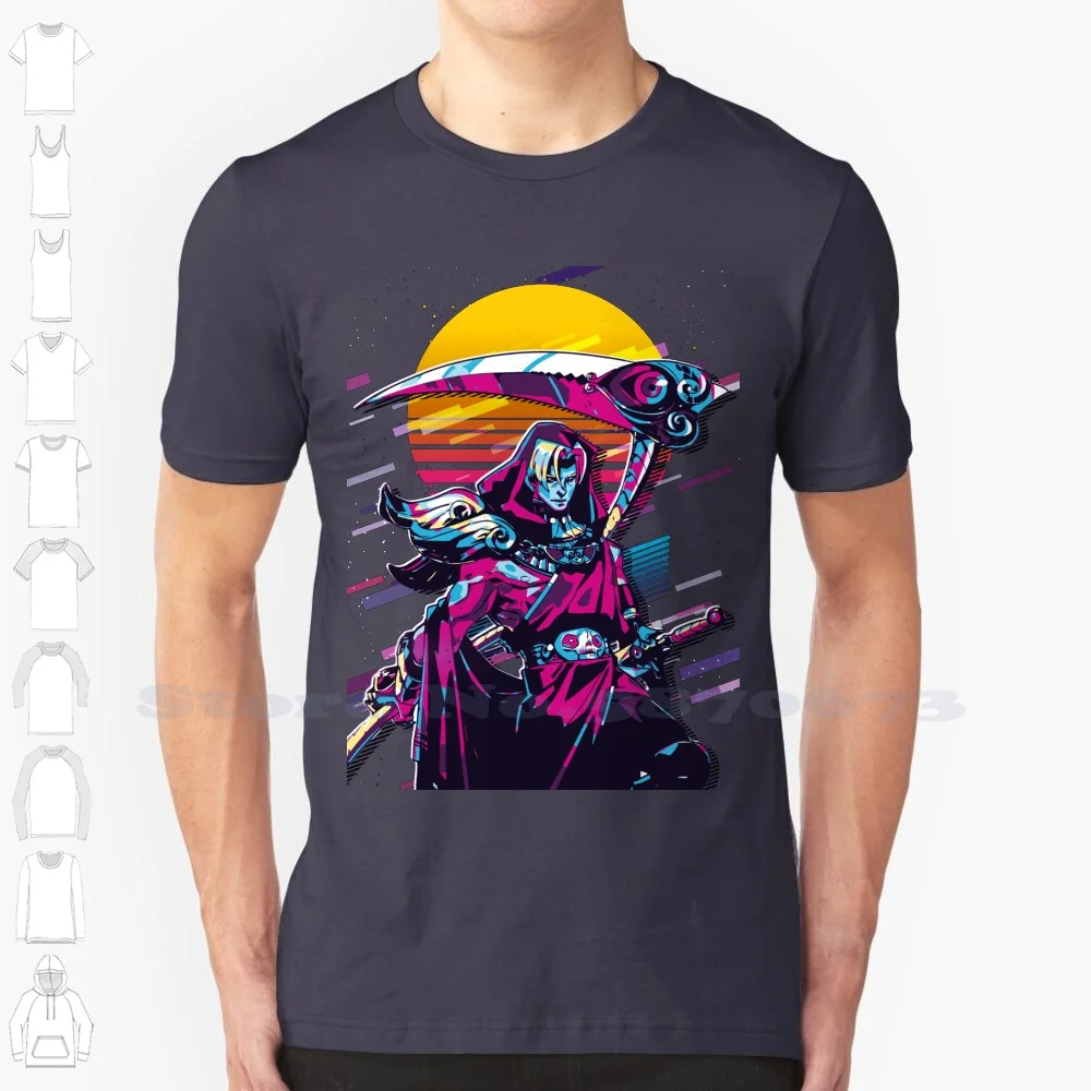 Thanatos-Hades Game ( 80S Retro ) 100% Pure Cotton T-Shirt Zagreus Hades Thanatos Character Thanatos Fan Art Thanatos Artwork