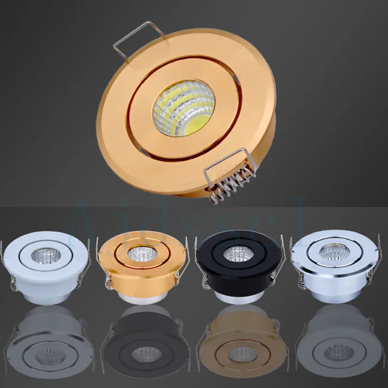 LED typu downlight ściemniania COB Mini Led Spot 5W AC 85-265V LED typu Downlight satynowy nikiel miniaturowy kryty sufit zewnętrzny Spot