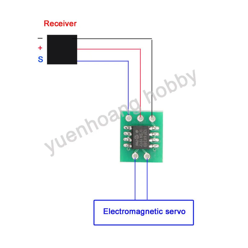 2PCS Mini modulo servoazionamento elettromagnetico 9mm Micro ricevitore scheda attuatore di conversione circuito elettrico 3-5V per aerei RC