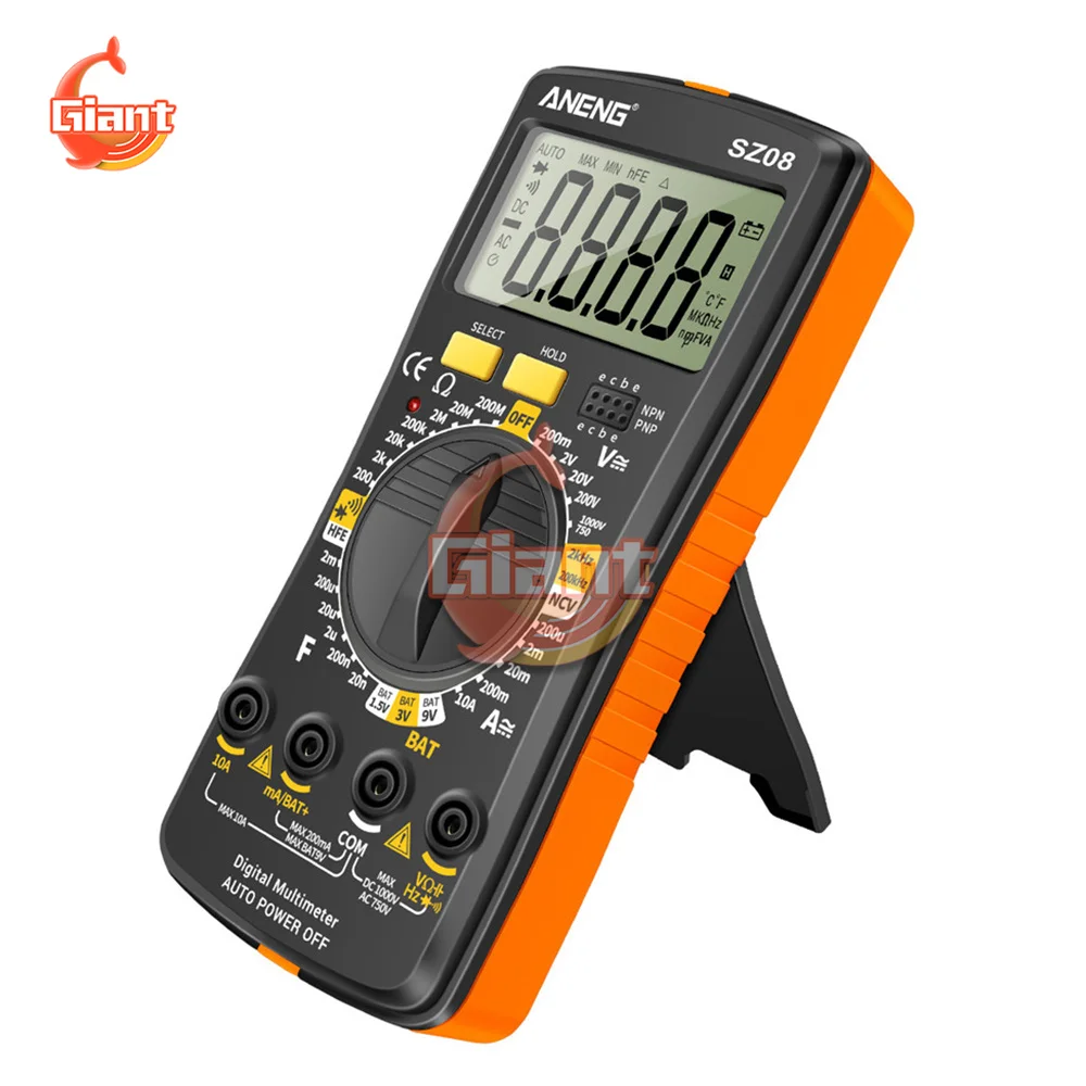 ANENG SZ08 Ultra-thin multimeter Digital high-precision multi-function Fully automatic portable digital display maintenanceMeter