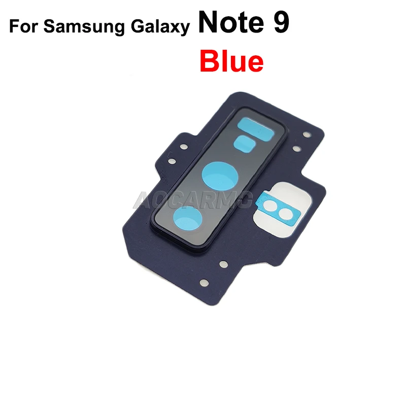 Aocarmo For Samsung Galaxy Note 9 Note9 Rear Back Camera Lens Glass Ring Cover With Frame 6.4\