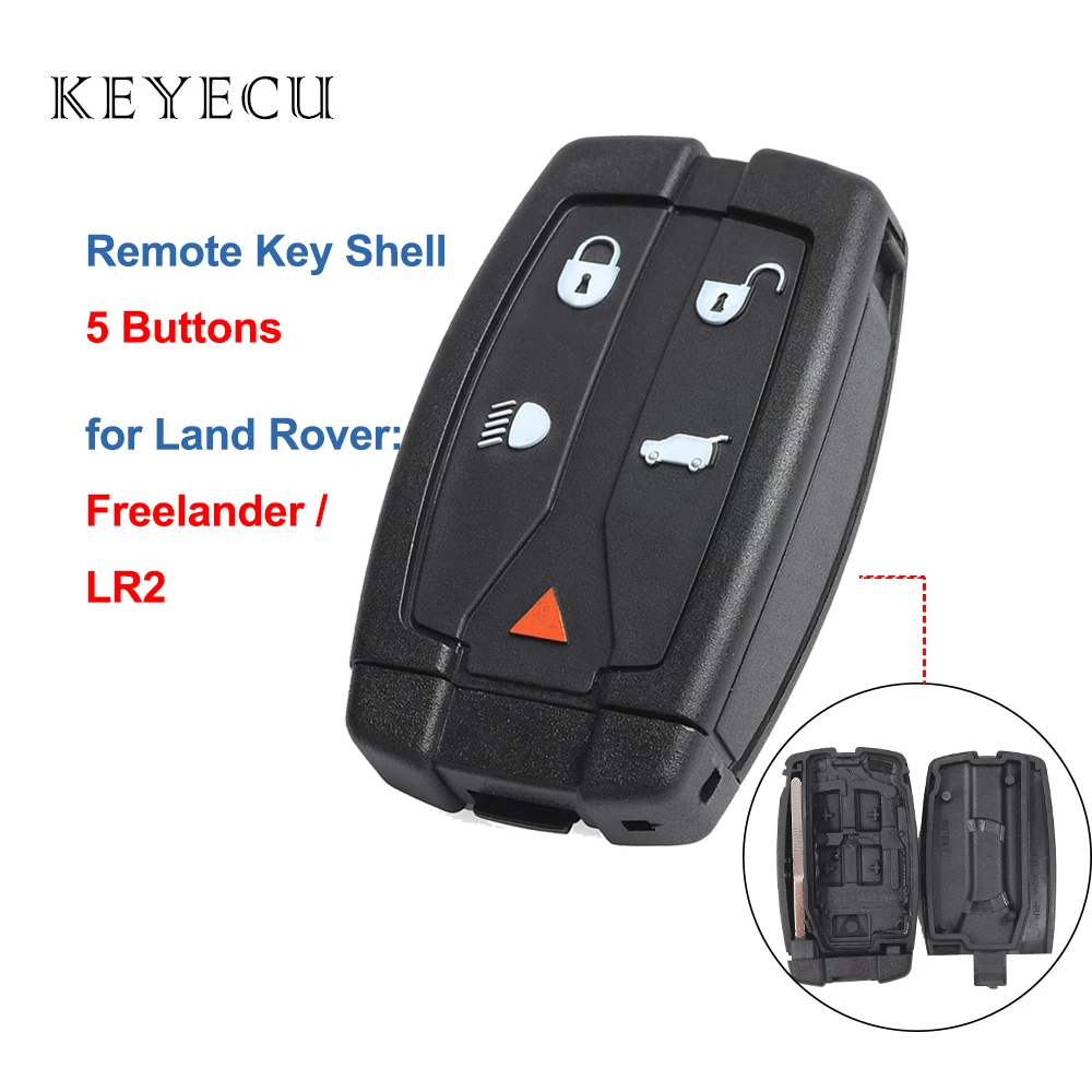 

CE0700 Smart Remote Car Key Fob Shell Case Cover Replacement for Land Rover Freelander 2 LR2, NT8-TX9, 6H52-15K601