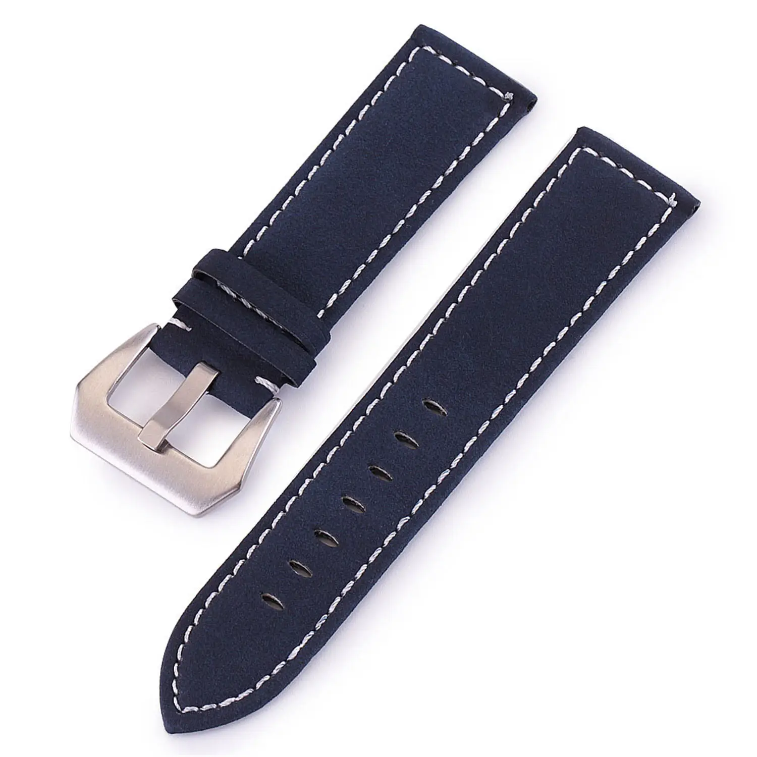 Matte Retro Genuine Watch Band Vintage Wrist Real Leather Strap Belt 18mm 20mm 22mm 24mm Black Brown Coffee Green with pins