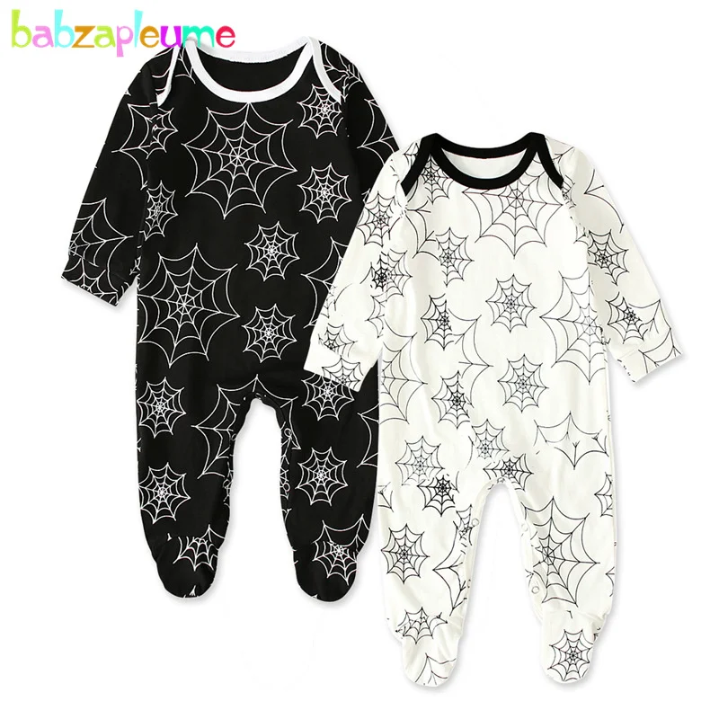 

babzapleume Spring Fall Newborn Baby Boy Clothes Cartoon Print Cotton Long Sleeve Rompers Jumpsuit Toddler Halloween Costume 034