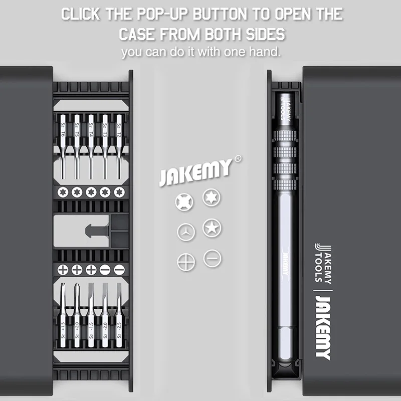 Jakemy-8170 DIY Precision Electronic Magic Screwdriver Kit with Replaceable Driver Bits for Mobile Phone Computer Home Repair
