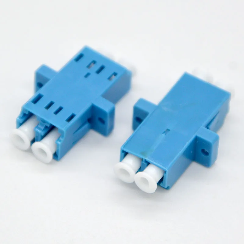 

200PCS Fiber Optic Adapter Connector Coupler LC Single Mode Duplex Integrated Plastic Flange Wholesale Free Shipping To Brazil