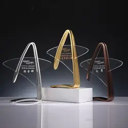 Custom Five-Pointed Star Crystal Trophy, Gold, Silver, Bronze, Creative Commemorative, Souvenir Award, Home Decoration, 1Pc