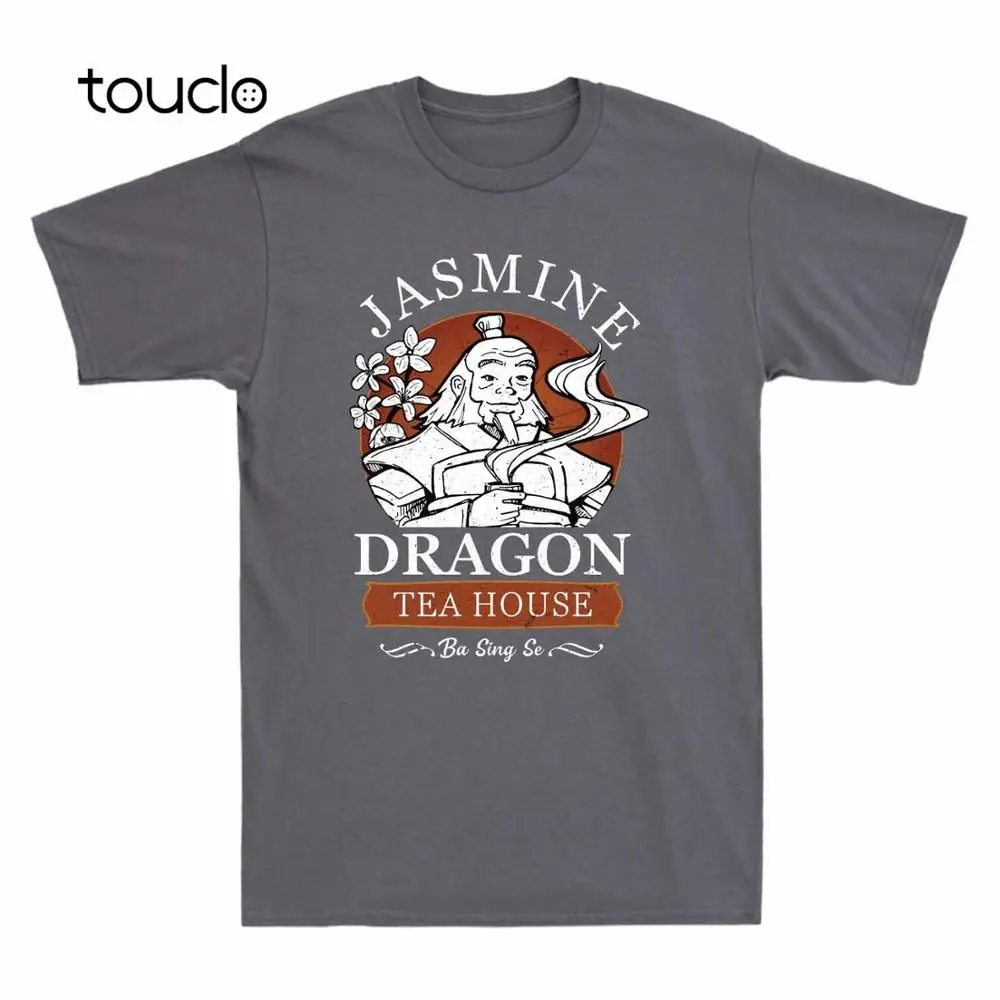 Jasmine Dragon Tea House Ba Sing Se Uncle Iroh Vintage Men T-Shirt Cotton Black