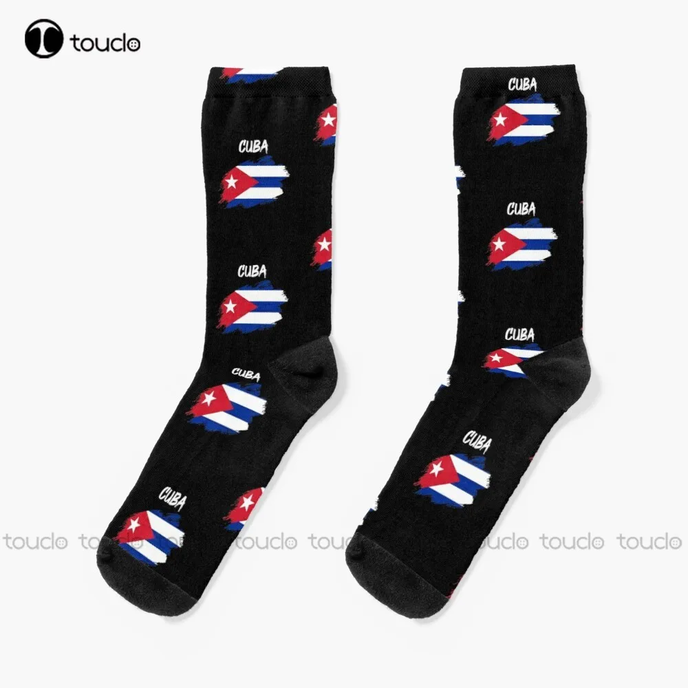 Cuba Cuban Flag Flag Socks Boot Socks For Men Christmas New Year Gift 360° Digital Print Personalized Custom Hd High Quality