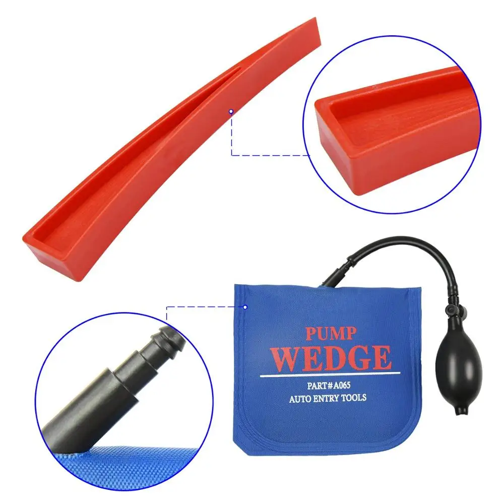 3 PCS / Set Pump Wedge Locksmith Tools Airbag Car Hand Tools Pump Wedge Air Wedge Airbag Set Adjustable Inflatable Cloth Airbag