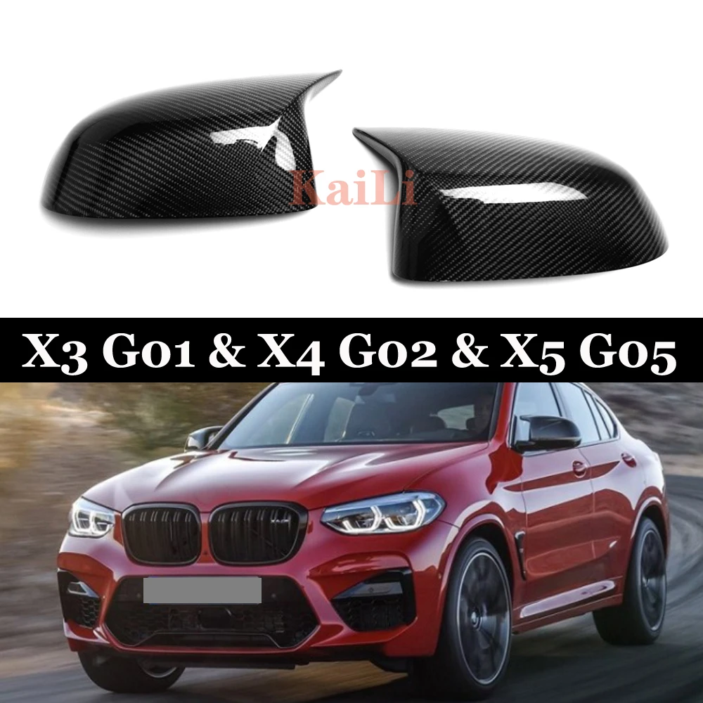 

Сменные зеркальные колпачки из углеродного волокна для BMW X3 G01 X4 G02 X5 серии G05, боковая крышка двери 2018-2019