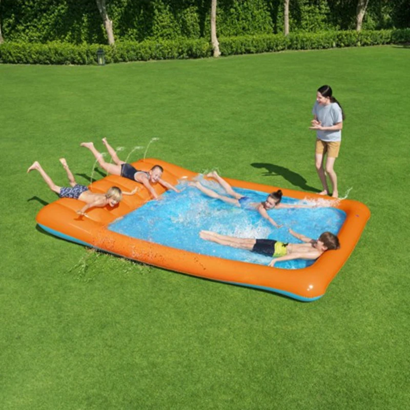 341cmx213cmx38cm 6-7 kids Yard Garden Grass Inflatable Spray water Swimming Pool with Slide