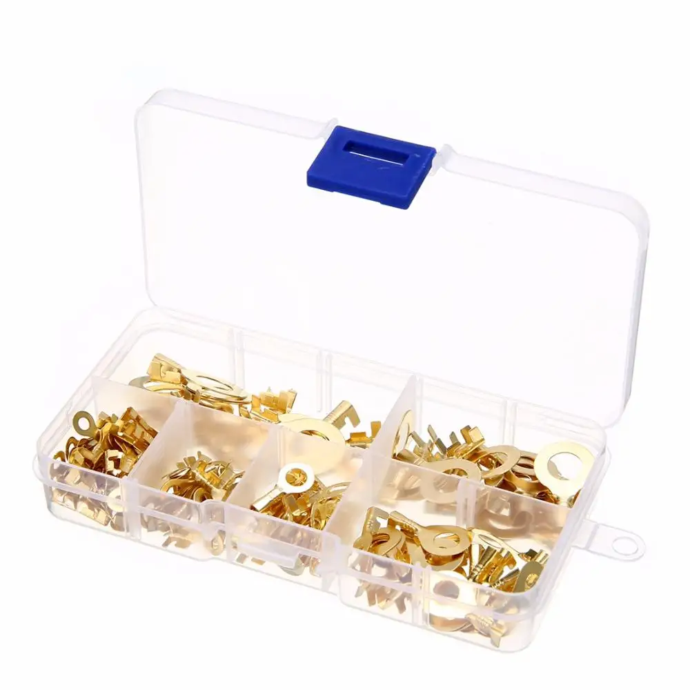 150PCS Car AccessoriesDJ431 Round Terminal Block Cold-Pressed Connector O-Type Tab Wiring Nose Copper Nose Combination Set