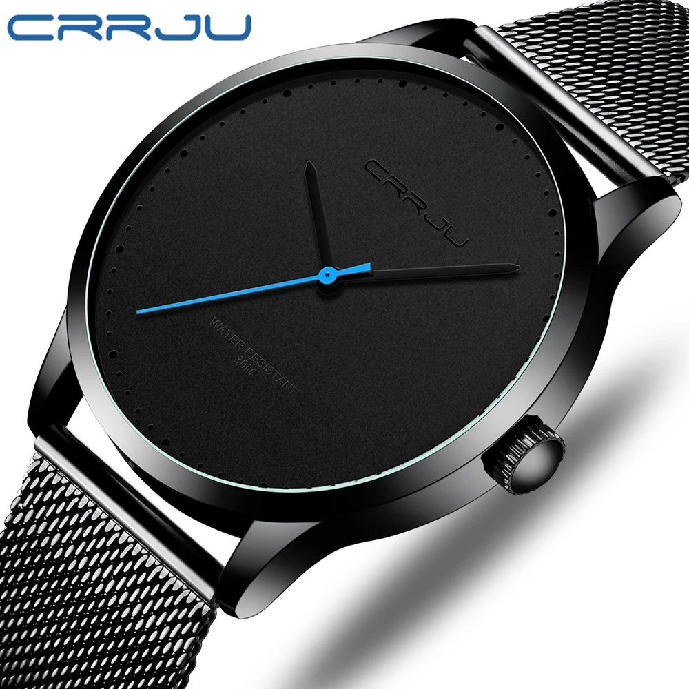 2020 New Quartz Watch Women And Mens Watches CRRJU Top Brand Famous Dress Fashion Clock Ultra Thin Wrist Watch relogio masculino