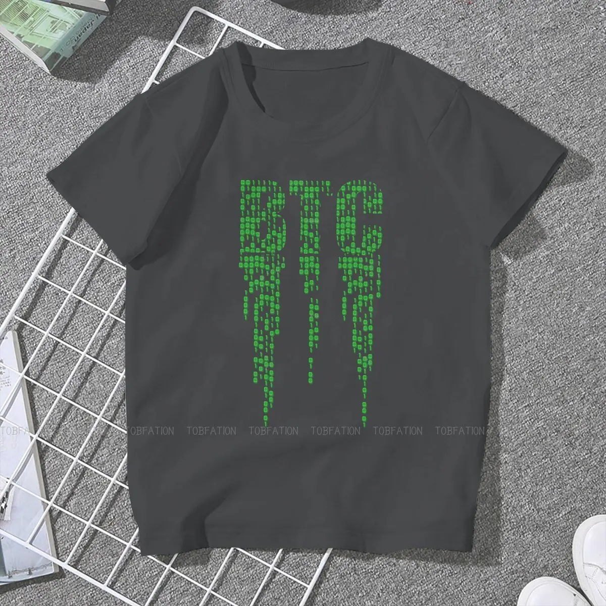 BITCOIN MATRIX Drip Feminine Clothes Crypto Cryptocurrency T-shirt Goth Vintage Female Clothing