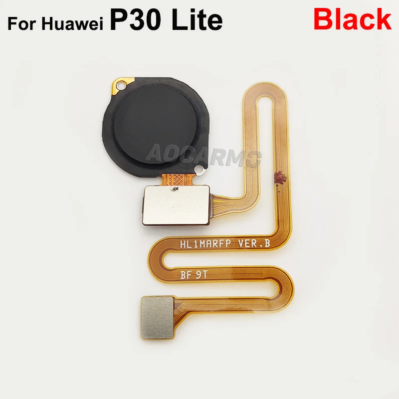 Aocarmo Home Button For Huawei P30 Lite / Nova 4e Touch ID Fingerprint Sensor Flex Cable Replacement Part