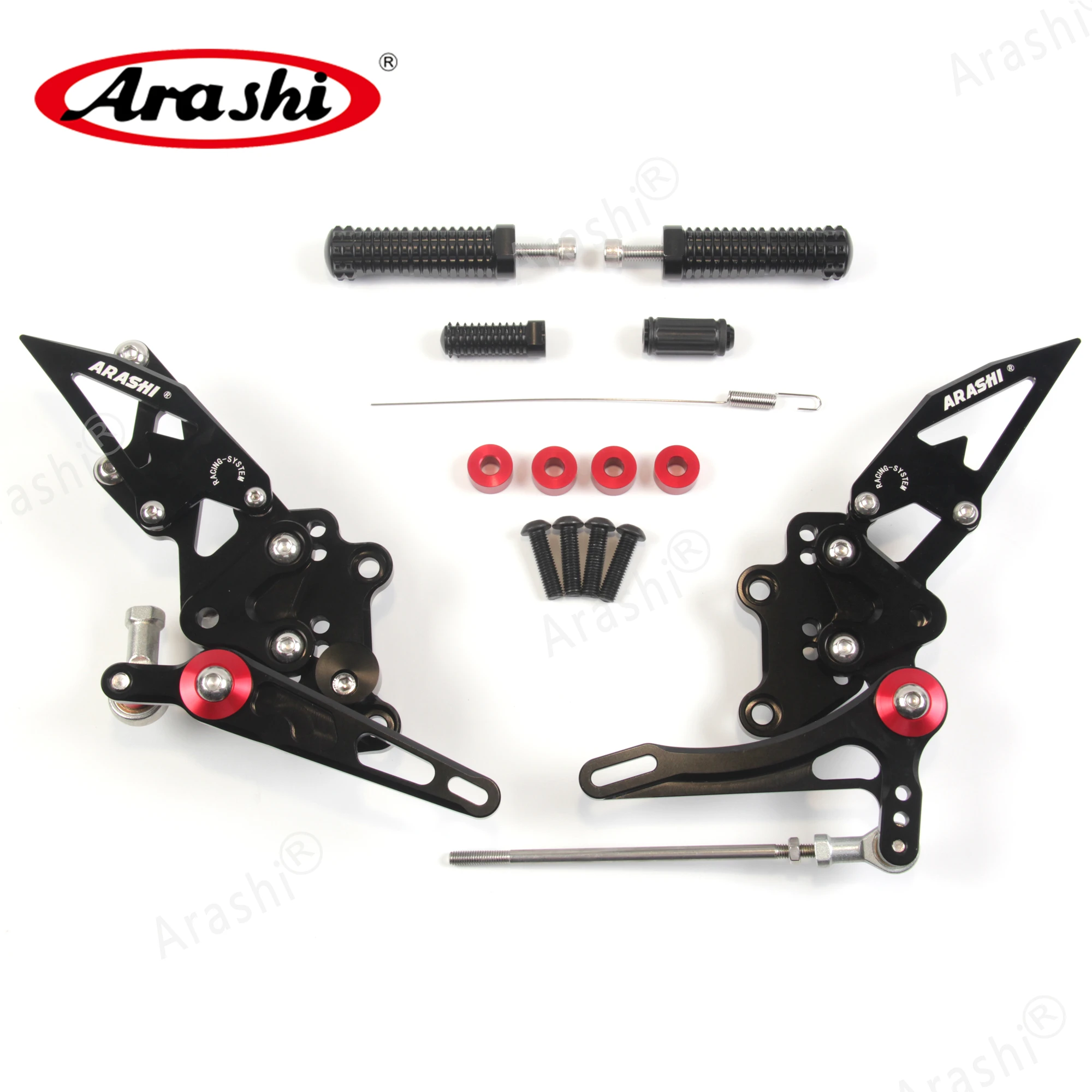 US Stock CNC Adjustable Footrest Rearset Foot Peg Pedal For KAWASAKI NINJA 300 EX300B ABS 2013 2014 2015 2016 2017 Accessories