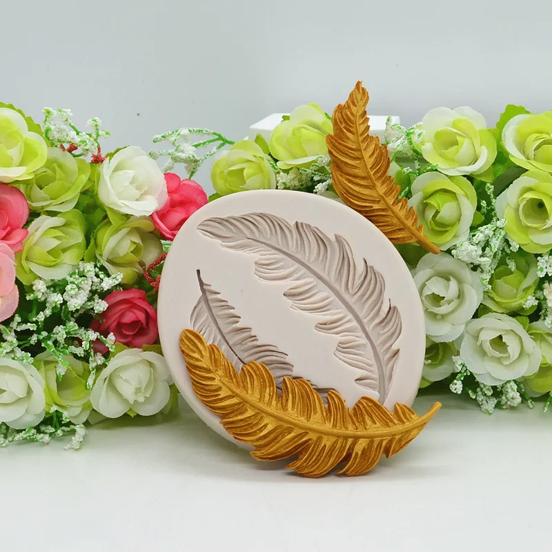 

Birds Feathers Chocolate Silicone Mold DIY Fondant Cake Decorating Tools Lace Border Resin Moulds Kitchen Baking Accessories