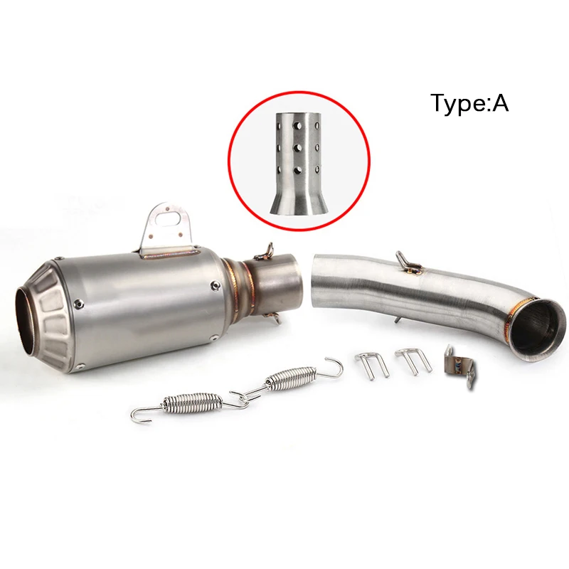 

Exhaust Pipe Motorcycle Exhaust Mid Pipe Slip On 51mm Muffler Removable Db Killer Escape Modified for Duke 390 125 250 2017-2020