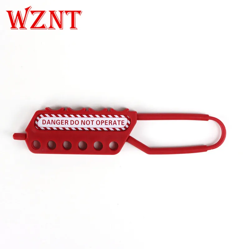 10pcs NT-NH02 NT-NH03 3 Holes 6 Holes Red Plastic Lockout Hasps,Universal Nylon Safety Lockout Hasp