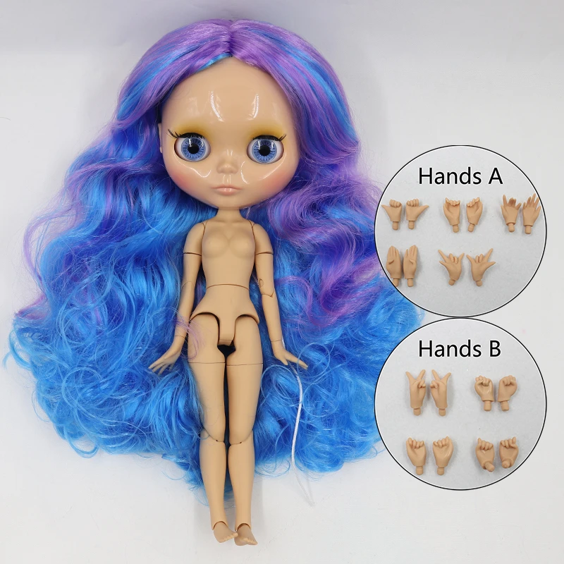 ICY DBS Blyth Puppe 1/6 Bjd Gelenkkörper braune Hautpuppe glänzendes Gesicht 30 cm Spielzeug zufällige Augenfarben