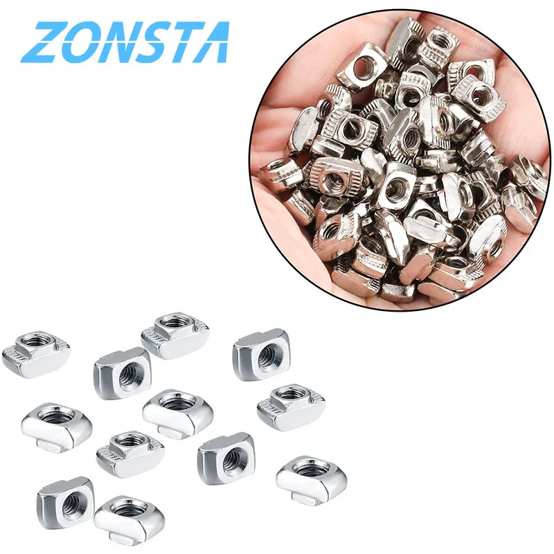 Slide T Nut M3 M4 M5 M6 M8 Aluminium profile fastener connector T-Nuts 3D printer sliding Nut Hammer Head Slot Nut 20 30 40 EU