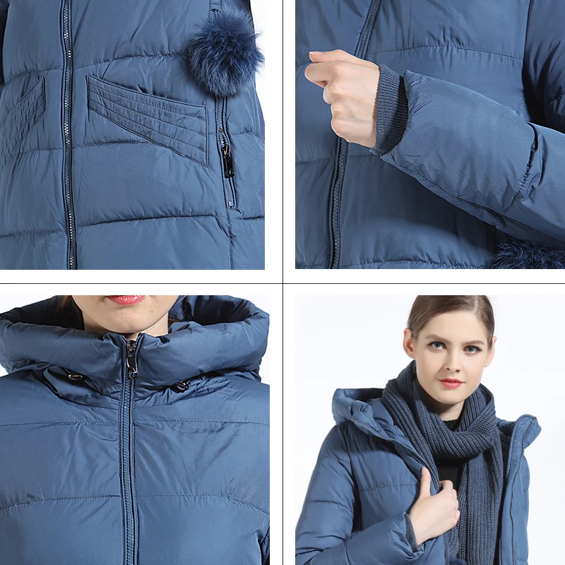 GASMAN Blue Winter Thick Jacket For Women Coat Hooded Fashion Down Jacket Brand Overcoat Female Spring Parka Warm Bio Coat 18833