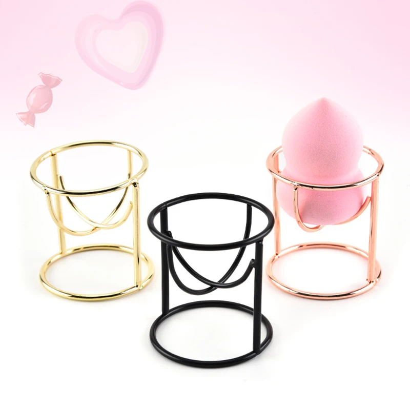 Metal Makeup Sponge Holder, Brand Beauty Makeup Puff Rack, Powder Puff Blender, Storage Rack, Sponge Drying Stand, 1Pc view 6