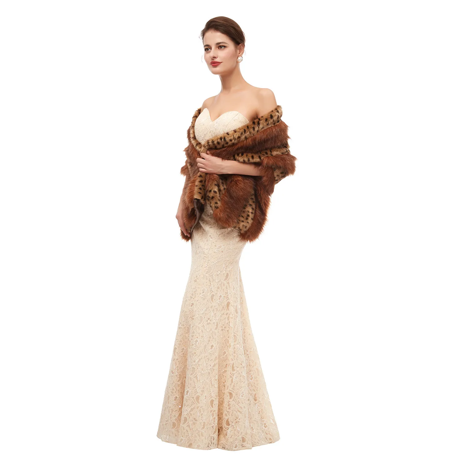 JaneVini 2020 Mode Braut Wraps und Schals Winter Faux Pelz Bolero Warme Mantel Damen Abend Party Jacken Hochzeit Zubehör