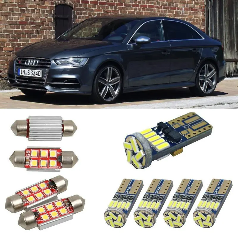 

Interior led Car lights For audi A3 limonsine 8vs 8vm sedan Reading dome bulbs for cars error free License Plate Light 12pc/lot