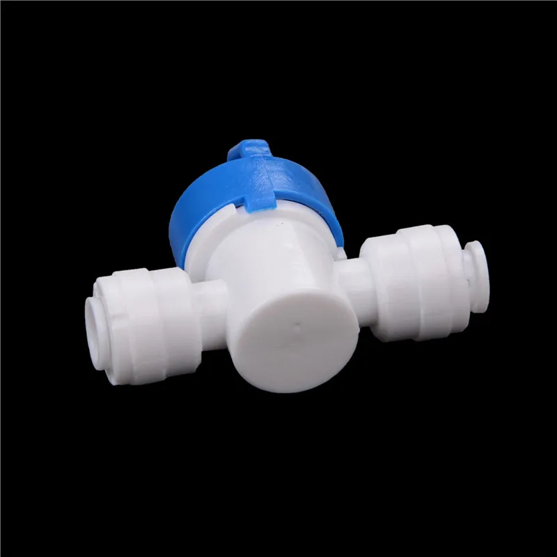 RO น้ำพลาสติกวาล์ว1/4 "3/8" OD ท่อ Quick Push เชื่อมต่อน้ำท่อสำหรับ RO ระบบ Aquarium เครื่องกรองน้ำ