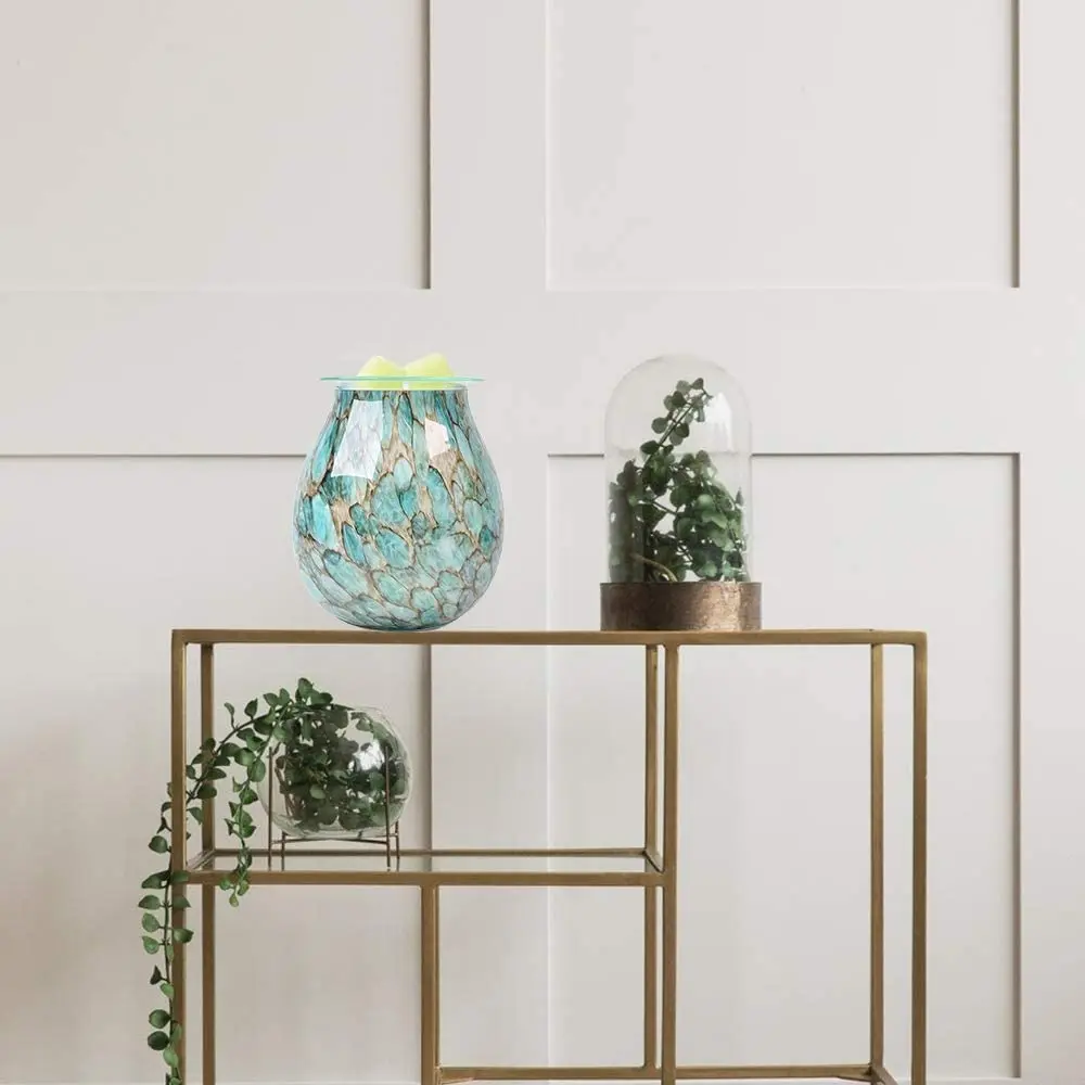 Aquecedor de óleo essencial de cera, queimador de cera tart com fragrância, luz noturna e difusor de óleo decorativo