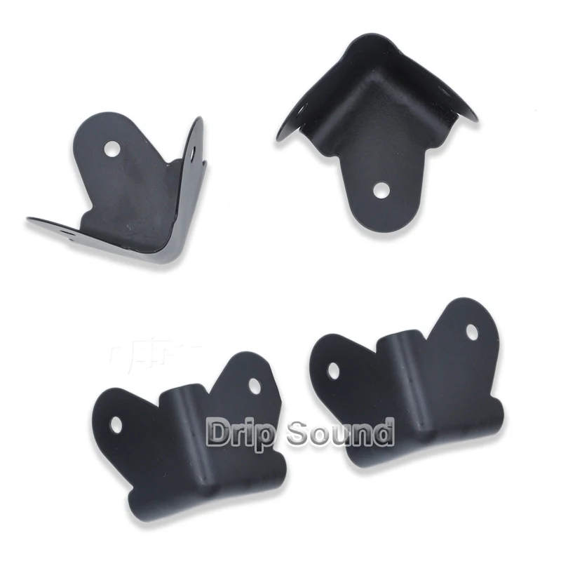 4pcs โลหะมุมปลอดภัยตกแต่งมุมขวา 3-Jaw ผีเสื้อรูปร่างสำหรับกล่องลำโพงเครื่องขยายเสียง