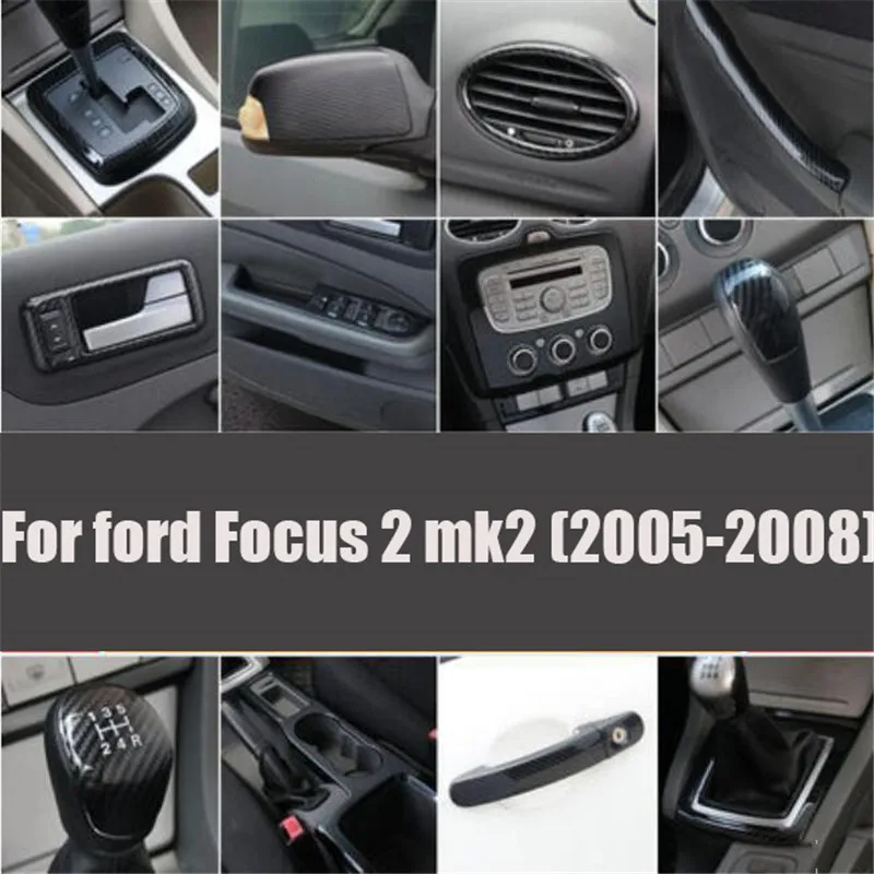 Car Styling Accessories External Interior Carbon Fiber  Decorative Trim Sticker trim case For Ford Focus 2 mk2 2005-2008