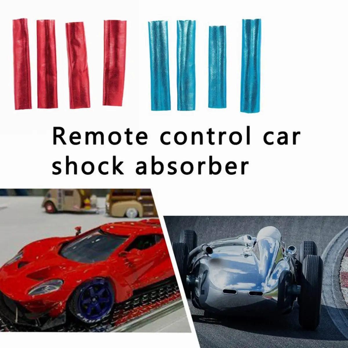 4Pcs Dust Proof Wraps Shock Absorber Cover Guard for 1/8 Scale RC Car Off Road Truck Buggy HSP HPI Traxxas Redcat Racing