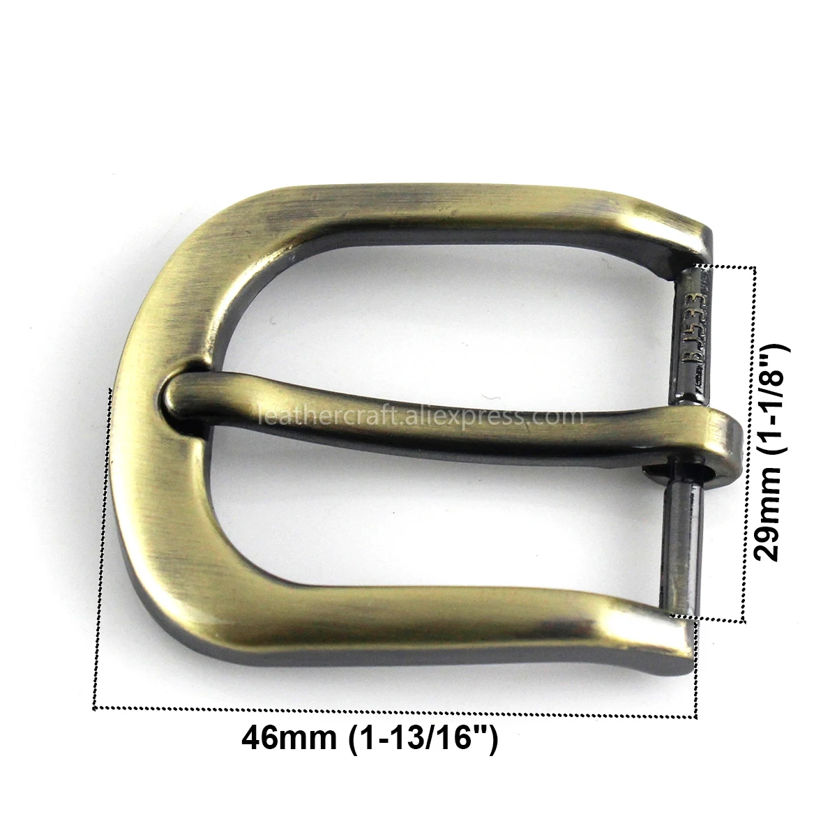 1pcs Metal 3cm Belt Buckle Casual Brushed End Bar Heel bar Single Pin Belt Buckle Leather Craft Webbing fit for 27-29mm belt