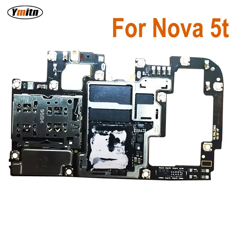 Ymitn Original Work Well Unlocked For Huawei Nova 5t YAL-L21 Motherboard Mainboard Main Circuits Flex Cable Logic Board