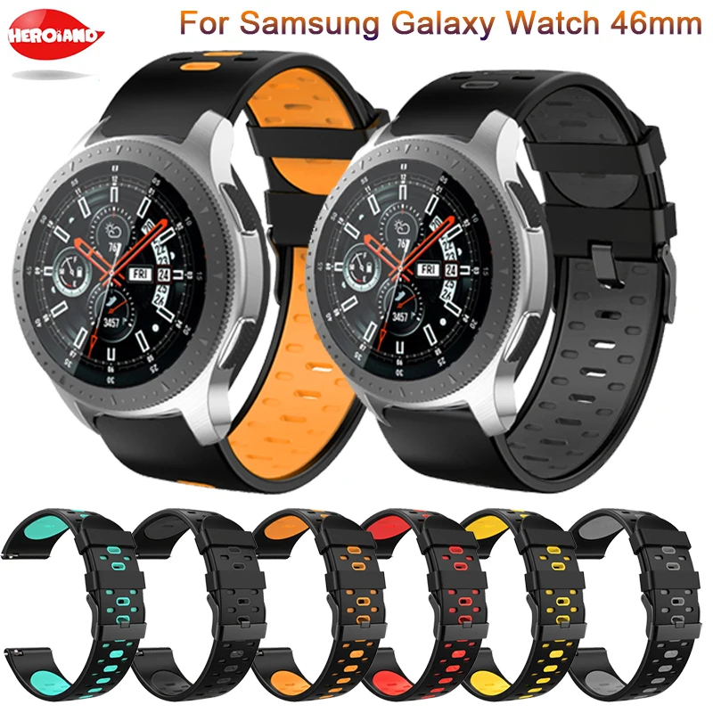 New Watch Band for Samsung Galaxy Watch 46mm/Huawei Watch GT2/Amazfit GTR 47mm Sport Silicone Bracelet wristband for 22mm Correa