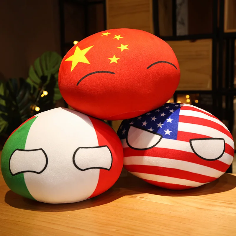 New Country Ball Plushies 10cm 30cm 40cm 50cm Polandball Pendant Country Flag Balls Countryball Stuffed Doll Christmas Gifts