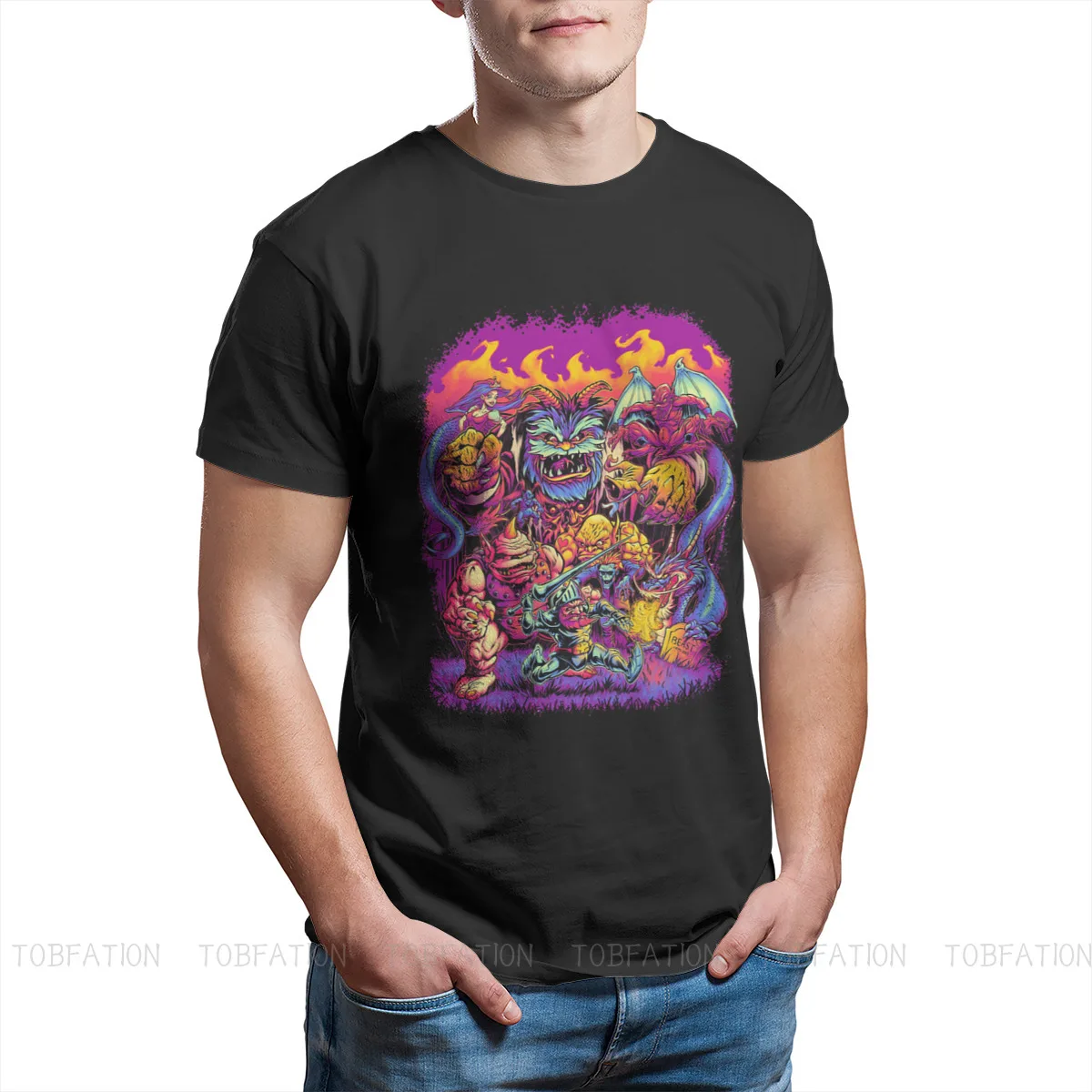 Retro Unique TShirt Ghost and Goblins Arthur Prin Arcade Game Top Quality Creative Gift Clothes  T Shirt Short Sleeve Ofertas