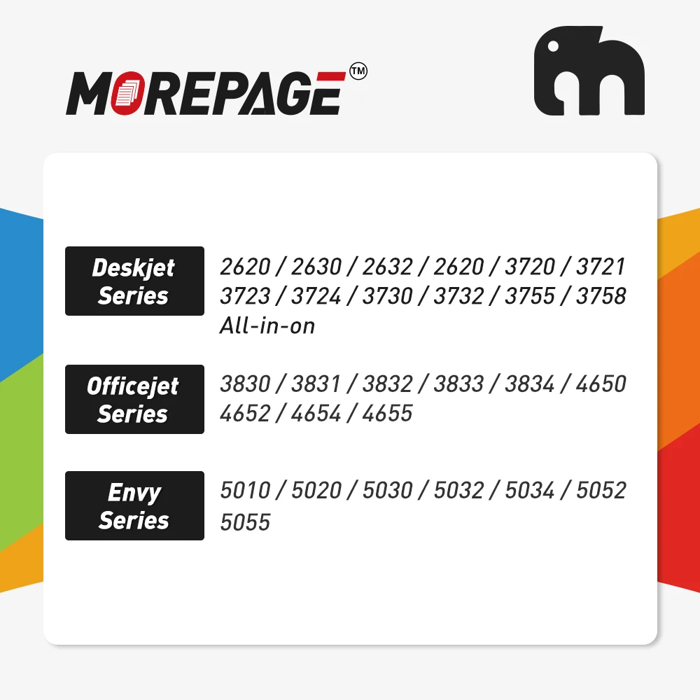 Совместимый картридж Morepage для HP 304 304XL HP DeskJet 2620 2625 2630 2635 3700 3720 3730 3735 3755 Envy 5010 5010 5020