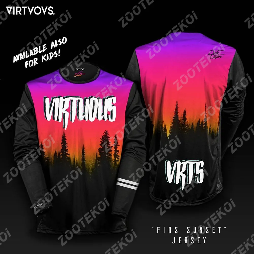 Virtuous Motocross Jersey Mountain Enduro Racing Shirts Cycling Jersey DH MX 2022 Downhill Bike Clothing Long Sleeve T-Shirt