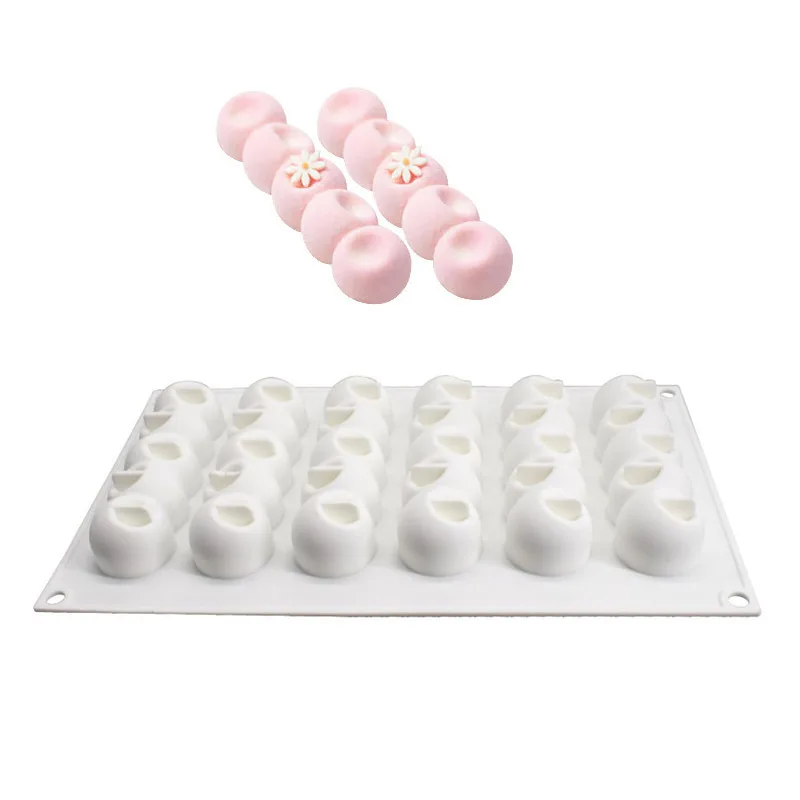 6 Holes Concave Ball Art Cake Decorating Mold 3D Silicone Molds  Cake Baking Tools for Dessert Decoration Bakeware