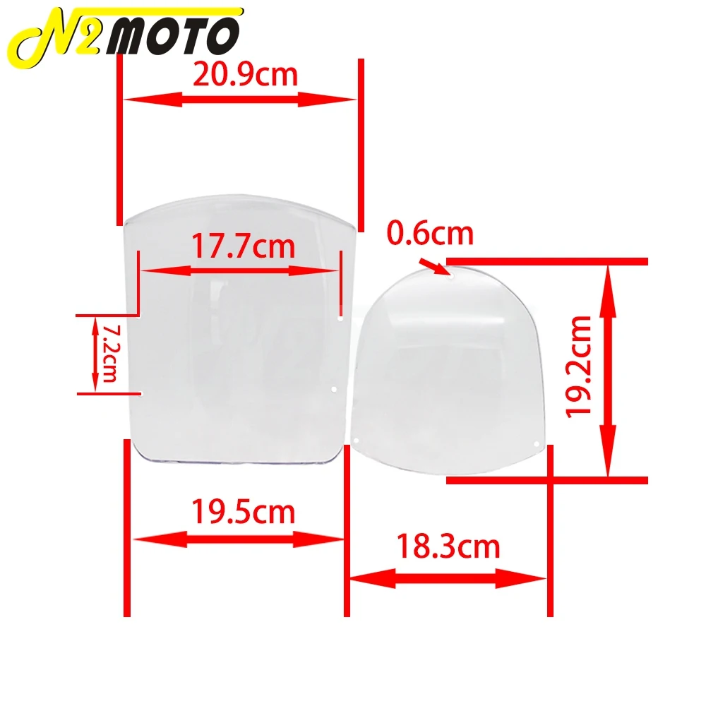 Quarter Fairing Replacement Windshield Wind Screen for Harley Sportster XL 1200 883 Iron 86-17 Dyna Low Rider Super Wide Glide