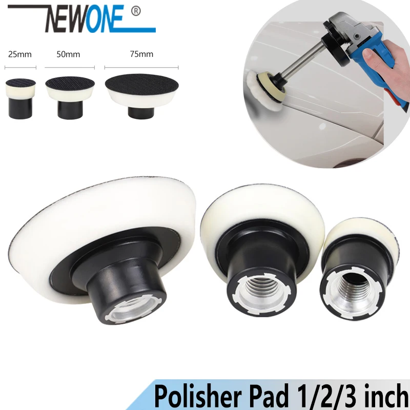 NEWONE 1 "2" 3 "Backing PlaterสำหรับM10/M14/ 5/8'' Rotary Polisher Self Adhesive hook & Loopด้านหลังแผ่นสำหรับขัดPad Soft Edge