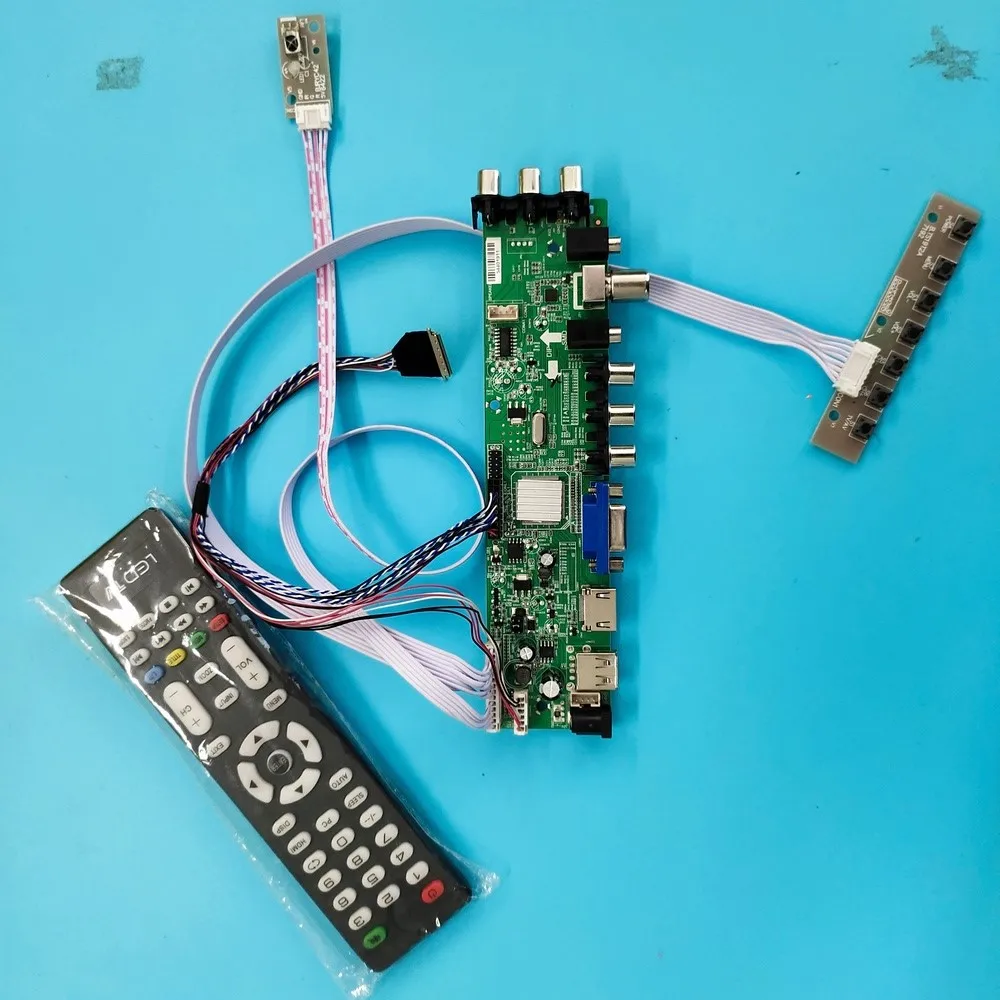 Kit For HSD089IFW1-A00 1024X600 Signal controller board digital remote DVB-T DVB-C TV LVDS USB HDMI VGA AV LEDW LED 40pin 8.9