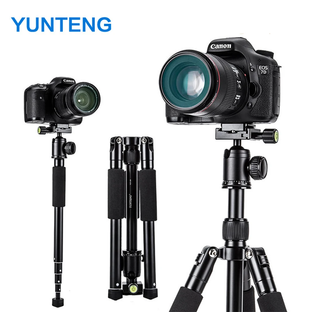 

Yunteng 190 VCT-190 tripod Professional SLR camera aluminum portable travel tripod Stand Monopod&Ball head for Canon Nikon Sony