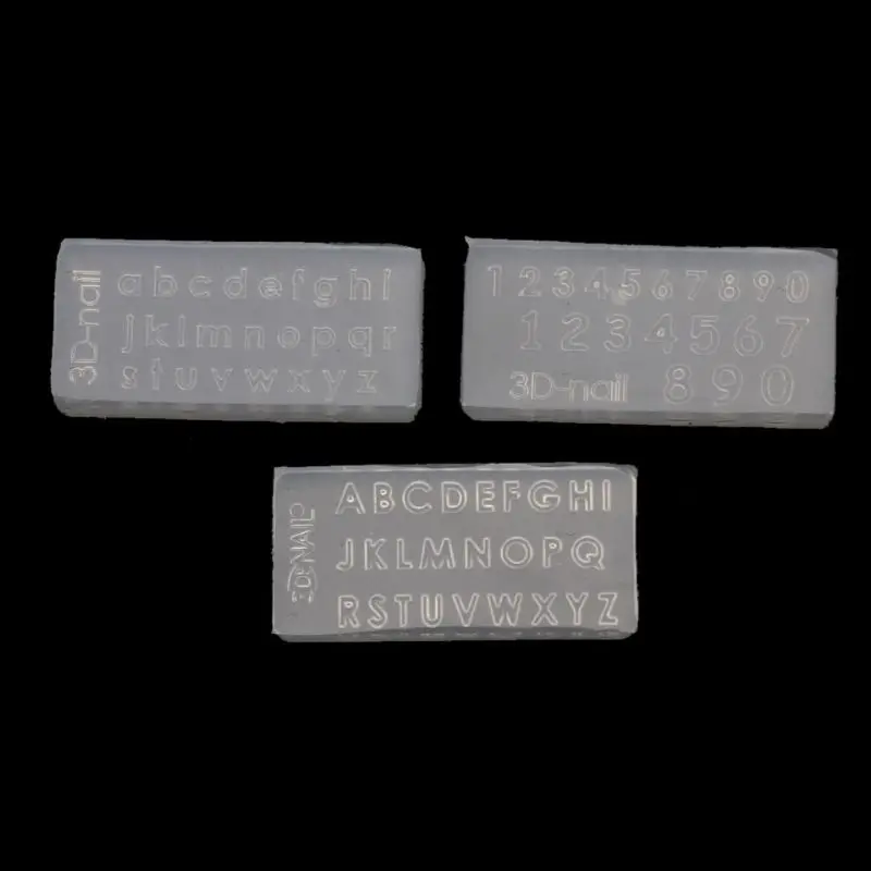 3Pcs Small Size Numbers Letters Mold Pendant UV Resin Silicone Mold Jewelry Making Tools Art Crafts