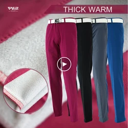 Send Hat!New Autumn Winter Waterproof Men Sports Golf Trousers Thick Keep Warm Windproof Full Long Pants Tennis Clothes PGM